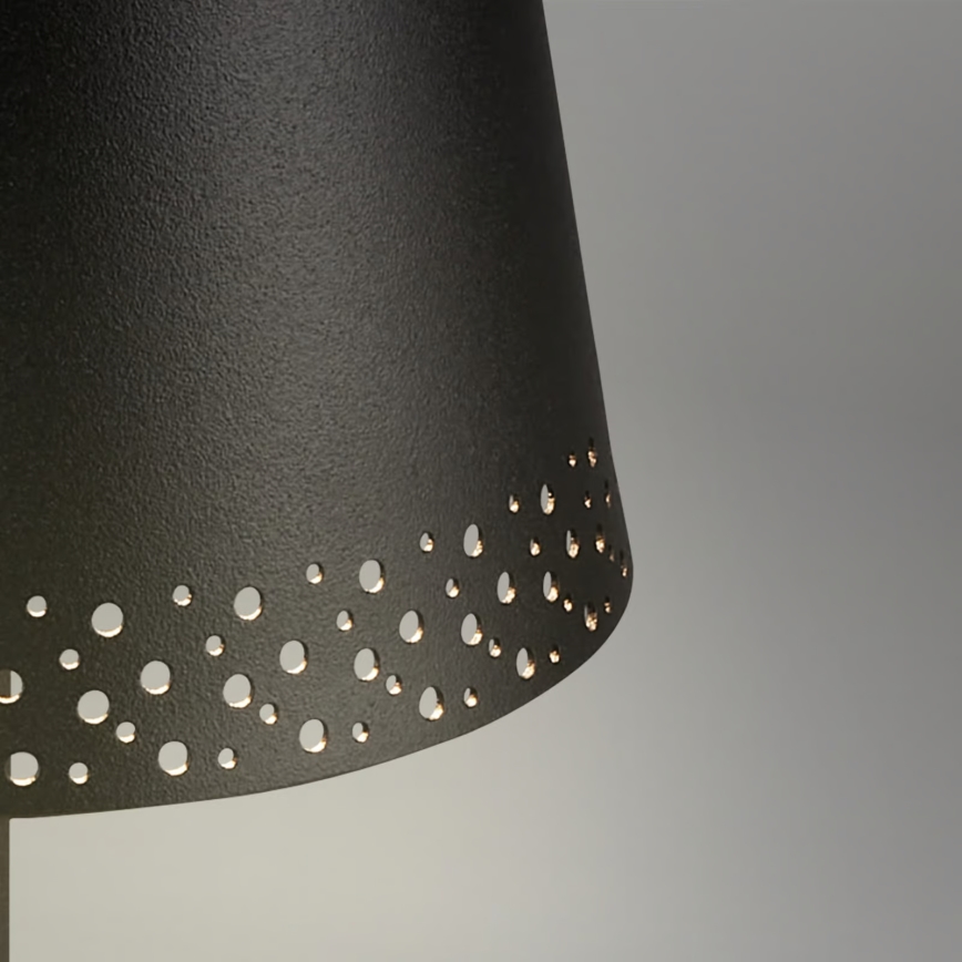 Briloner 1438015 - Dæmpbar LED-gulvlampe KIKI LED/4,3W/5V IP44 2600 mAh sort