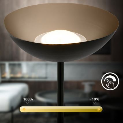 Briloner 1500015 - Dæmpbar LED-gulvlampe ESTATE LED/8W/5V 4000 mAh sort