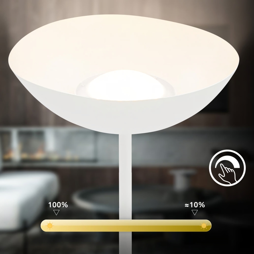 Briloner 1500016 - Dæmpbar LED-gulvlampe ESTATE LED/8W/5V 4000 mAh hvid