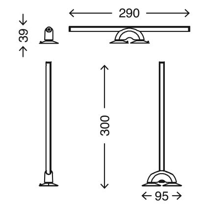 Briloner 2007-019 - LED spejllampe dæmpbar LED/7W/230V 2700-6500K