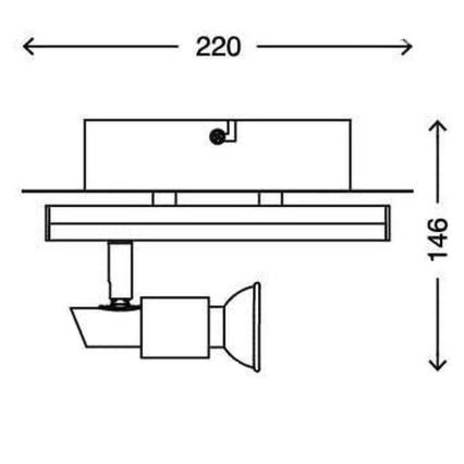 Briloner 2029-028 - LED spotlampe REN 1xGU10/3W/230V + LED/4W