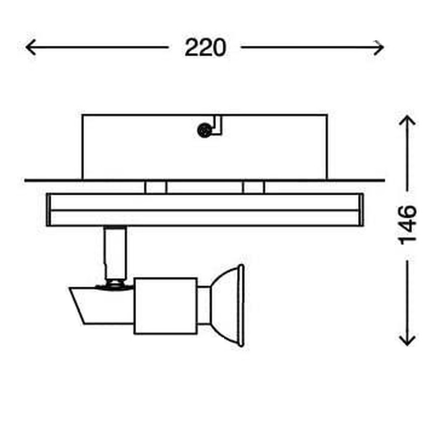 Briloner 2029-028 - LED spotlampe REN 1xGU10/3W/230V + LED/4W