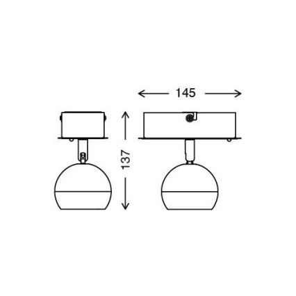 Briloner 2040-012 - LED spotlampe dæmpbar RGB-farver 1xLED/3,3W/230V + fjernbetjening