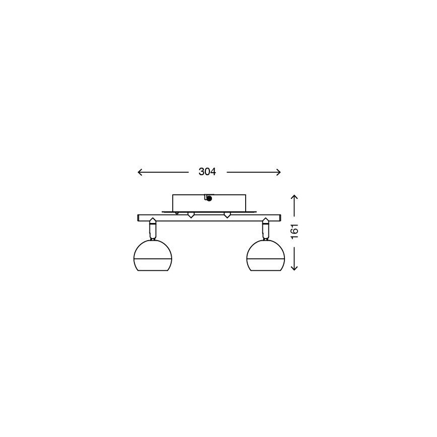 Briloner 2040-022 - LED spotlight dæmpbar RGB 2xLED/3,3W/230V + fjernbetjening