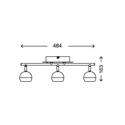 Briloner 2040-032 - LED spotlampe dæmpbar RGB-farver 3xLED/3,3W/230V + fjernbetjening