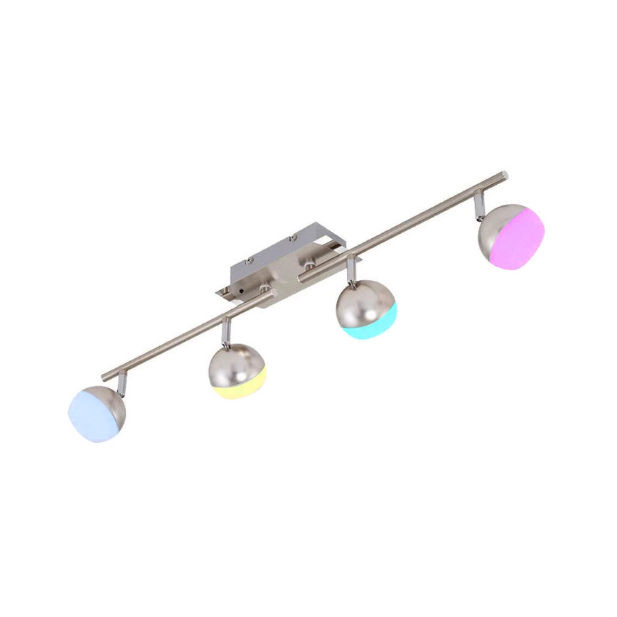 Briloner 2040-042 - LED RGB Spotlampe dæmpbar BAFFLE 4xLED/3,3W/230V + fjernbetjening