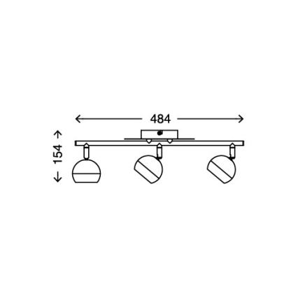 Briloner 2045-032 - LED spotlamper 3xLED/3,7W/230V