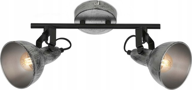 Briloner 2049-024 - Spotlampe RETRO 2xE14/40W/230V grå