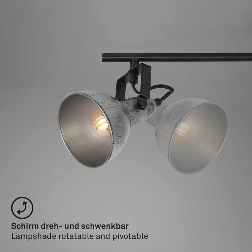 Briloner 2049-034 - Spotlampe RETRO 3xE14/40W/230V grå