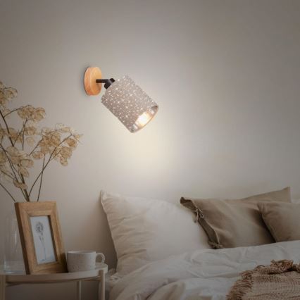 Briloner 2078-011 - Vægspot SPOTLIGHT 1xE27/25W/230V beige