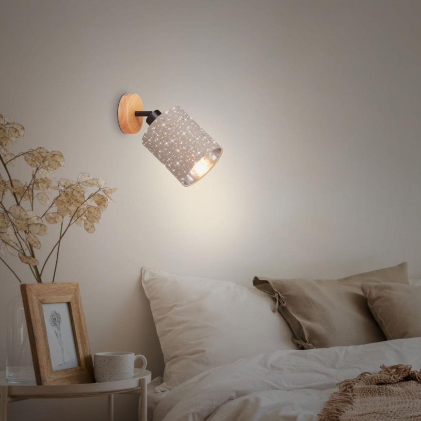 Briloner 2078-011 - Vægspot SPOTLIGHT 1xE27/25W/230V beige