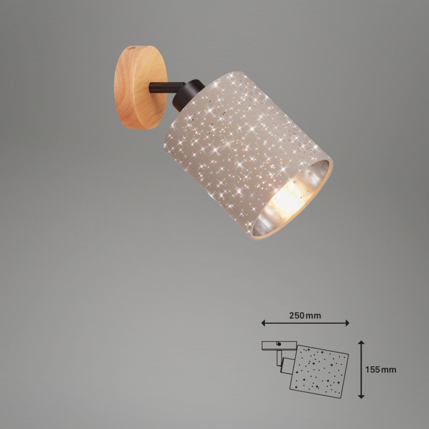 Briloner 2078-011 - Vægspot SPOTLIGHT 1xE27/25W/230V beige