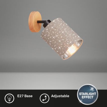 Briloner 2078-011 - Vægspot SPOTLIGHT 1xE27/25W/230V beige