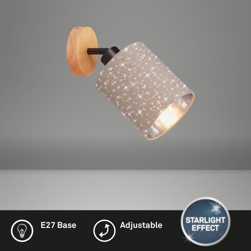 Briloner 2078-011 - Vægspot SPOTLIGHT 1xE27/25W/230V beige