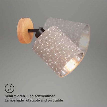 Briloner 2078-011 - Vægspot SPOTLIGHT 1xE27/25W/230V beige