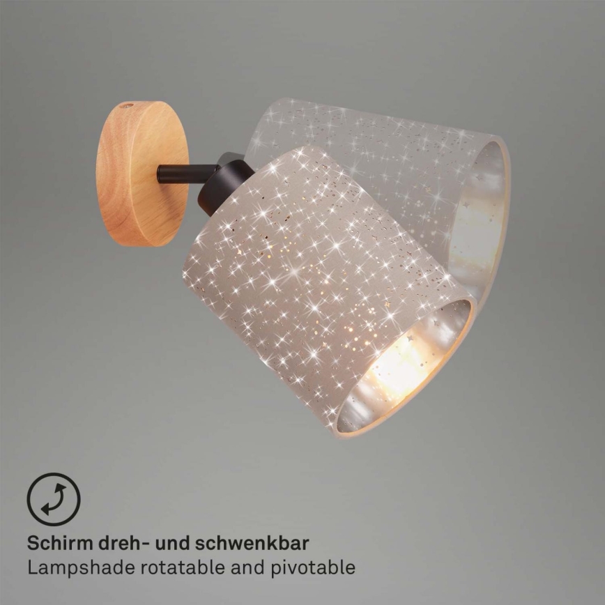 Briloner 2078-011 - Vægspot SPOTLIGHT 1xE27/25W/230V beige