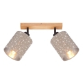Briloner 2078-021 - Spotlampe SPOTLIGHT 2xE27/25W/230V beige