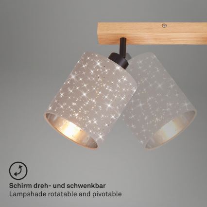 Briloner 2078-021 - Spotlampe SPOTLIGHT 2xE27/25W/230V beige