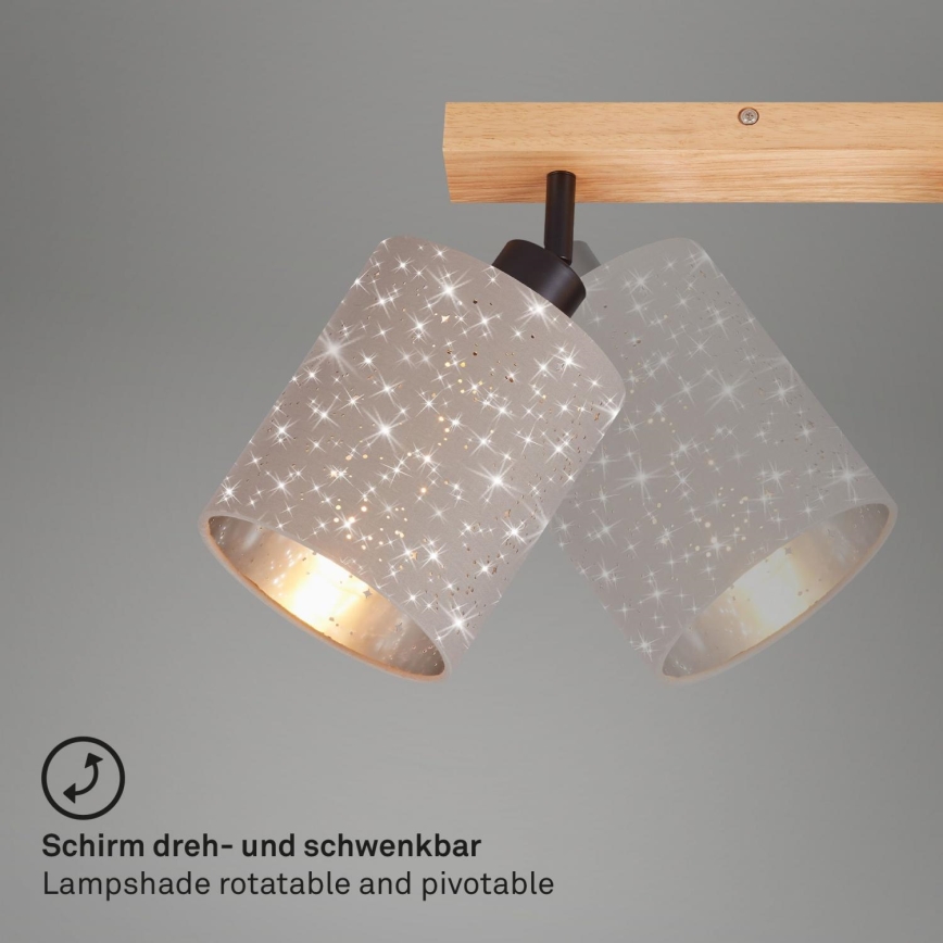 Briloner 2078-021 - Spotlampe SPOTLIGHT 2xE27/25W/230V beige