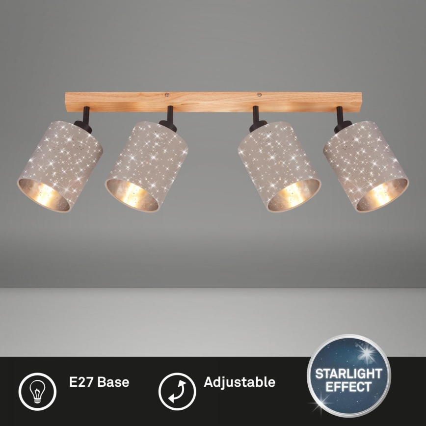 Briloner 2078-041 - Spotlampe SPOTLIGHT 4xE27/25W/230V beige