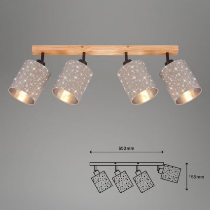 Briloner 2078-041 - Spotlampe SPOTLIGHT 4xE27/25W/230V beige