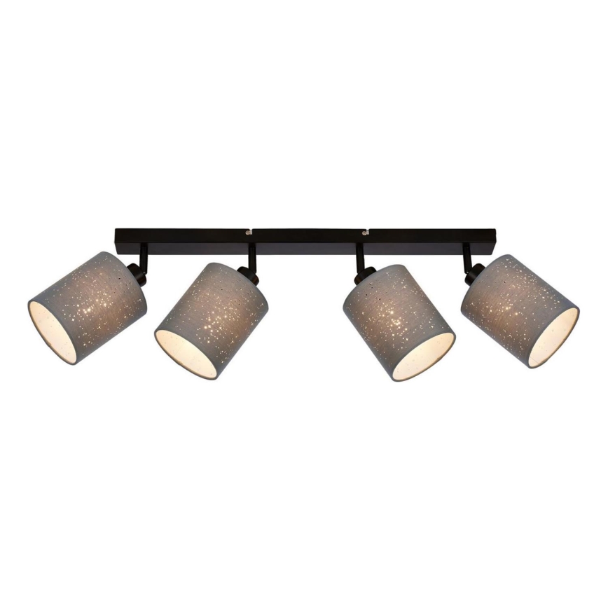 Briloner 2078-044 - Spotlampe SPOTLIGHT 4xE27/25W/230V grå/sort