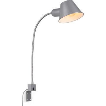 Briloner 2079-014 - Fleksibel væglampe 1xE27/10W/230V sølvfarvet