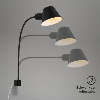 Briloner 2079-015 - Fleksibel væglampe 1xE27/10W/230V sort