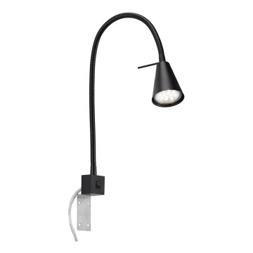 Briloner 2080-015 - LED fleksibel væglampe COMFORT LIGHT 1xGU10/5W/230V sort
