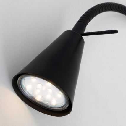 Briloner 2080-015 - LED væglampe COMFORT LIGHT 1xGU10/5W/230V sort