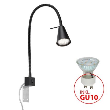 Briloner 2080-015 - LED væglampe COMFORT LIGHT 1xGU10/5W/230V sort