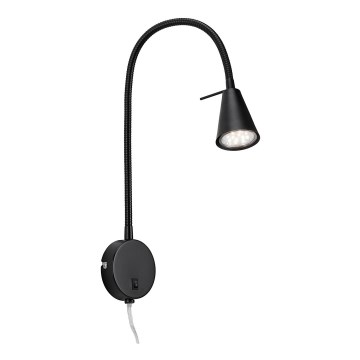 Briloner 2082-015 - LED fleksibel væglampe COMFORT LIGHT 1xGU10/5W/230V sort