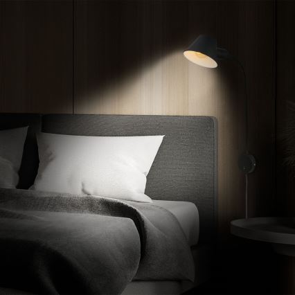 Briloner 2089-015 - Fleksibel væglampe BRELLO 1xE27/10W/230V sort