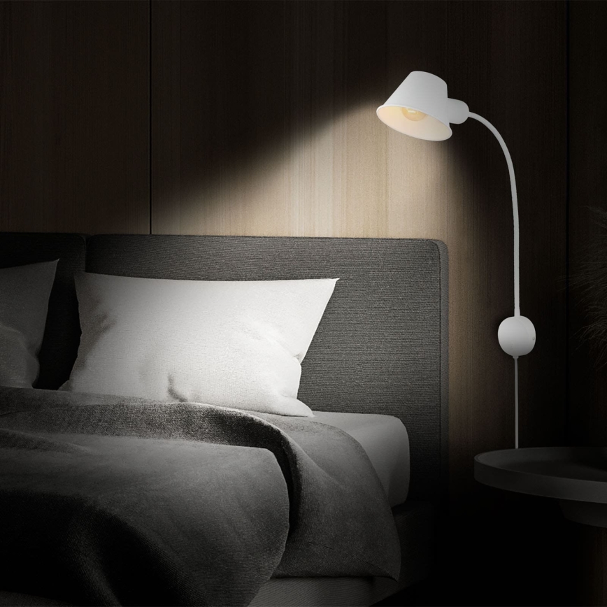 Briloner 2089-016 - Fleksibel væglampe BRELLO 1xE27/10W/230V hvid