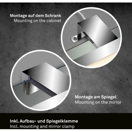 Briloner 2104-018 - LED spejllampe til badeværelse DUN LED/5W/230V 30 cm IP44