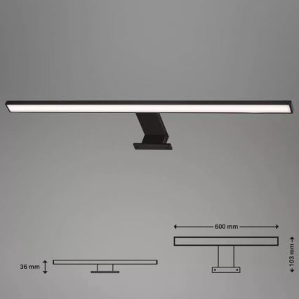 Briloner 2104-115 - LED spejllampe til badeværelse DUN LED/8W/230V 60 cm IP44