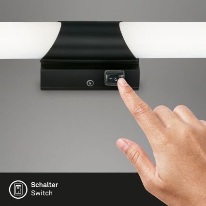 Briloner 2111-015 - Spejlbelysning til badeværelset LED/6,5W/230V 32 cm sort