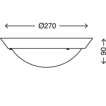 Briloner 2118-016 - Loftlampe til badeværelse SPLASH 1xE27/60W/230V IP23