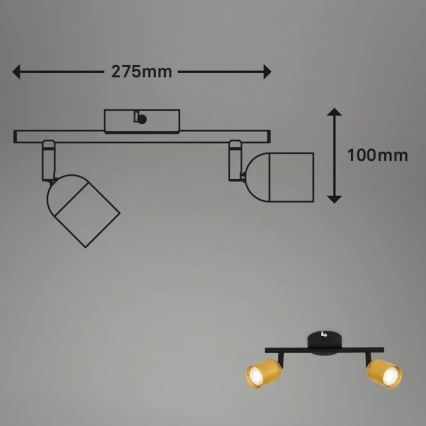 Briloner 2145-027 - Loftspot 2xGU10/9W/230V