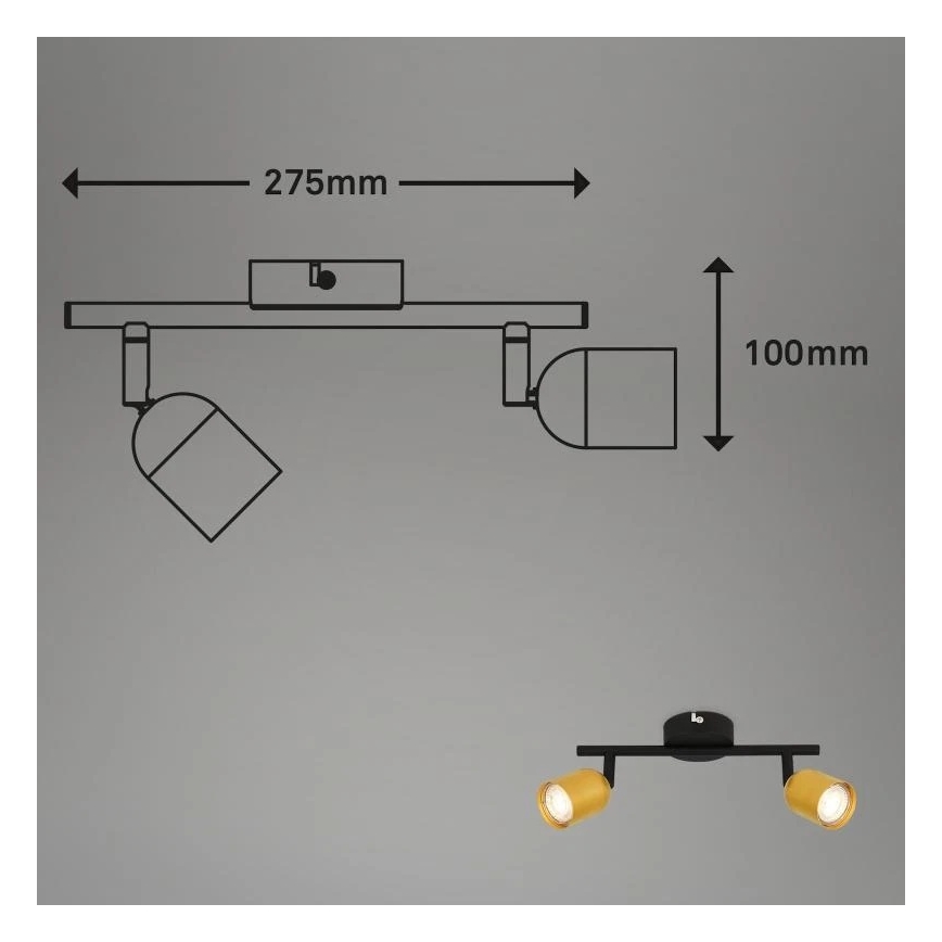 Briloner 2145-027 - Loftspot 2xGU10/9W/230V