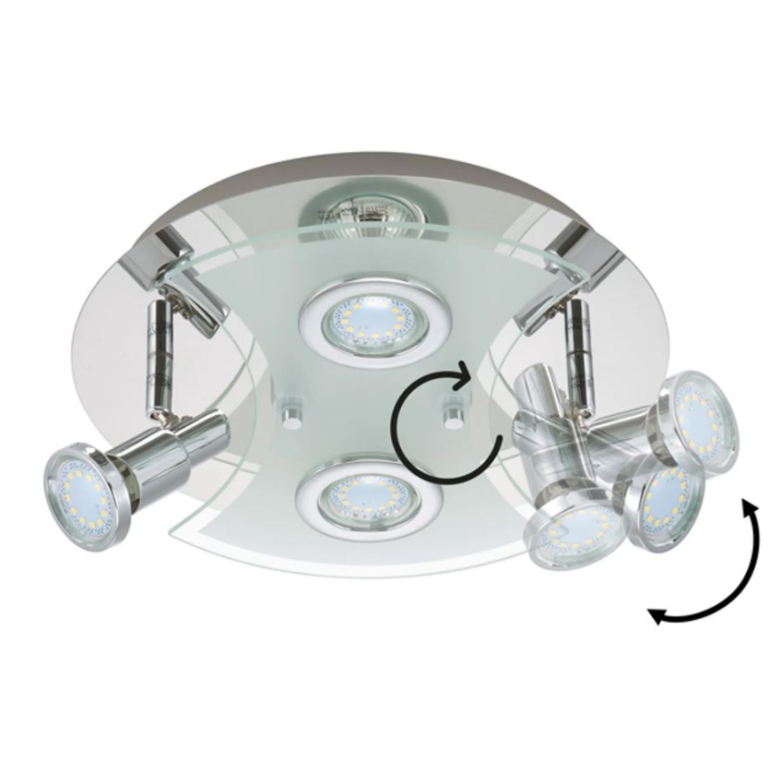 Briloner 2159-048LM - LED spotlampe SPLASH 4xGU10/3W/230V