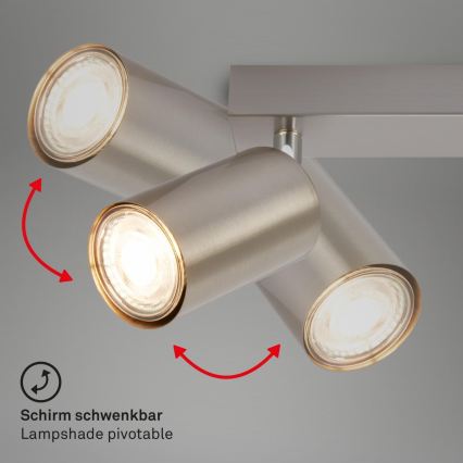 Briloner 2172-022 - Spotlampe 2xGU10/9W/230V mat krom