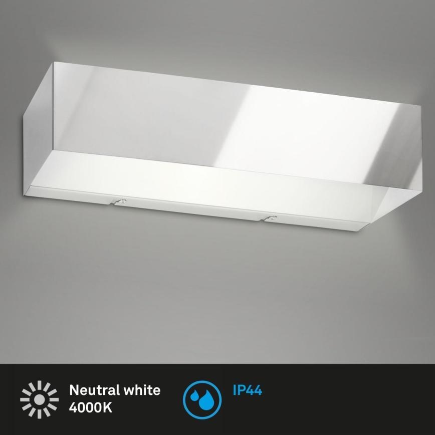 Briloner 2204-018 - Udendørs LED væglampe LED/8W/230V IP44 skinnende krom