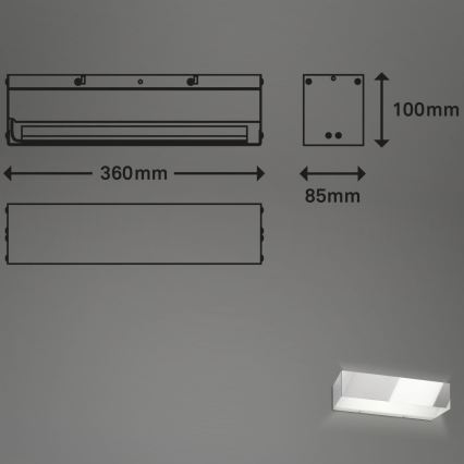 Briloner 2204-018 - Udendørs LED væglampe LED/8W/230V IP44 skinnende krom