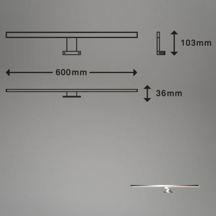 Briloner 2299-018 - LED spejlbelysning til badeværelse dæmpbar COOL&COSY LED/8W/230V 2700/4000K IP44