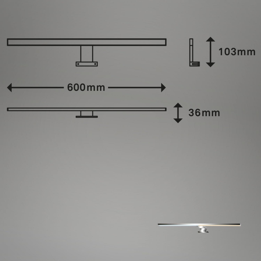 Briloner 2299-018 - LED spejlbelysning til badeværelse dæmpbar COOL&COSY LED/8W/230V 2700/4000K IP44