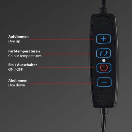 Briloner 2303-015 - LED skærmlampe dæmpbar LED/3,5W/230V 2700/4000/6500K