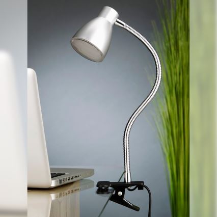 Briloner 2615-014P - LED lampe med klemme GRIP LED/2,5W/230V sølvfarvet