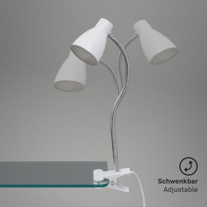 Briloner 2615-016P - LED lampe med klemme GRIP LED/2,5W/230V hvid