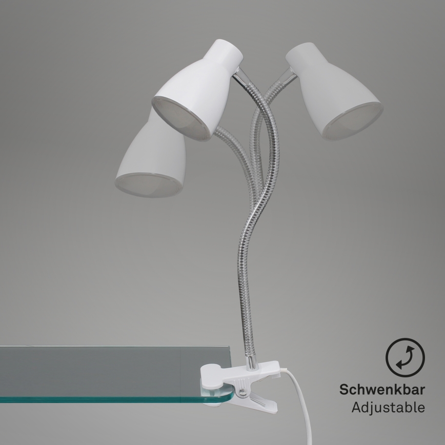Briloner 2615-016P - LED lampe med klemme GRIP LED/2,5W/230V hvid